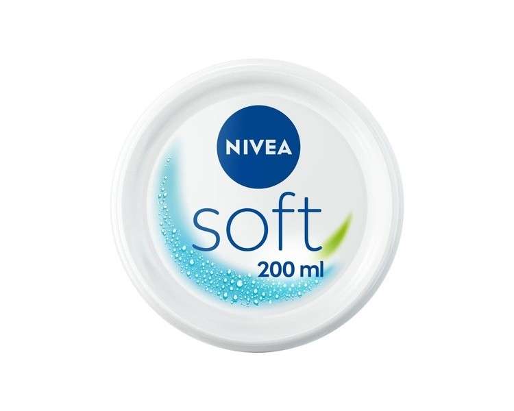 NIVEA Soft Moisturising Cream 200ml with Vitamin E and Jojoba Oil