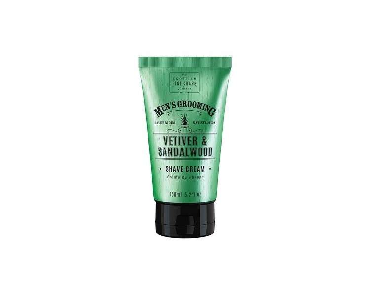 Scottish Fine Soaps Vetiver & Sandalwood Shave Cream 150ml