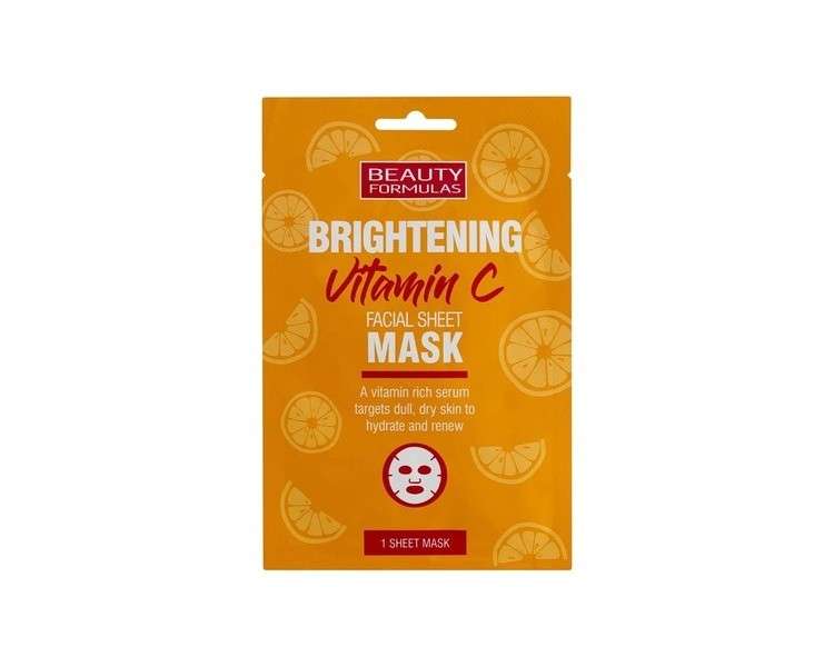 Beauty Formulas Brightening Vitamin C Facial Mask Orange