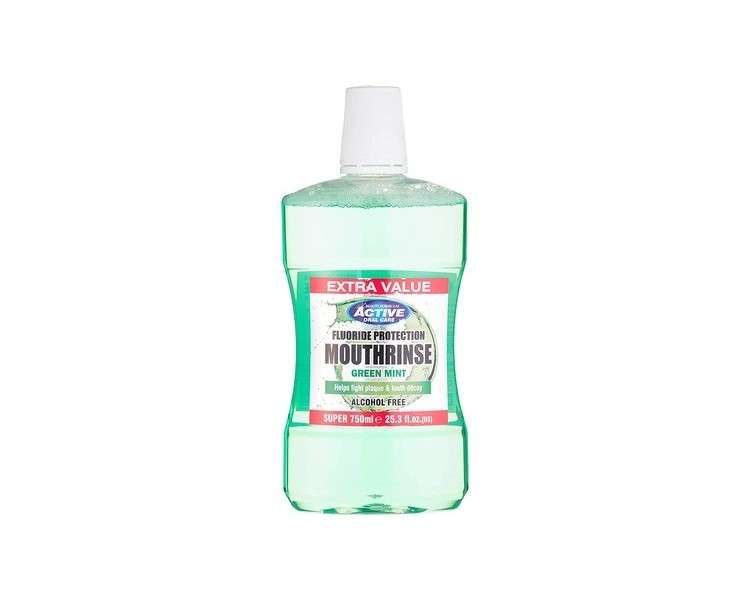 Beauty Formulas Active Oral Care Alcohol-Free Fluoride Mouth Rinse Green Mint