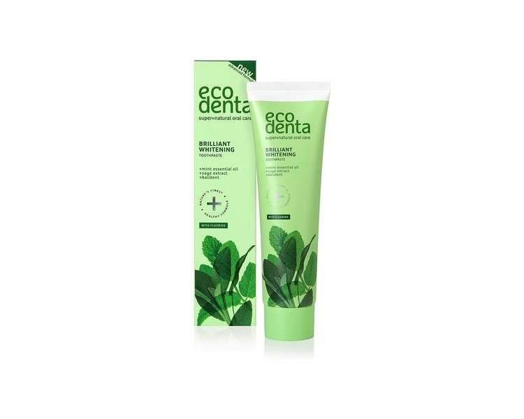 Ecodenta Brilliant Whitening Toothpaste with Fluoride Enamel Strengthening Fighting Tartar Formation 100ml