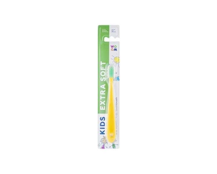 WOOM KIDS Extra Soft Toothbrush for Children 2-6 Years Yellow