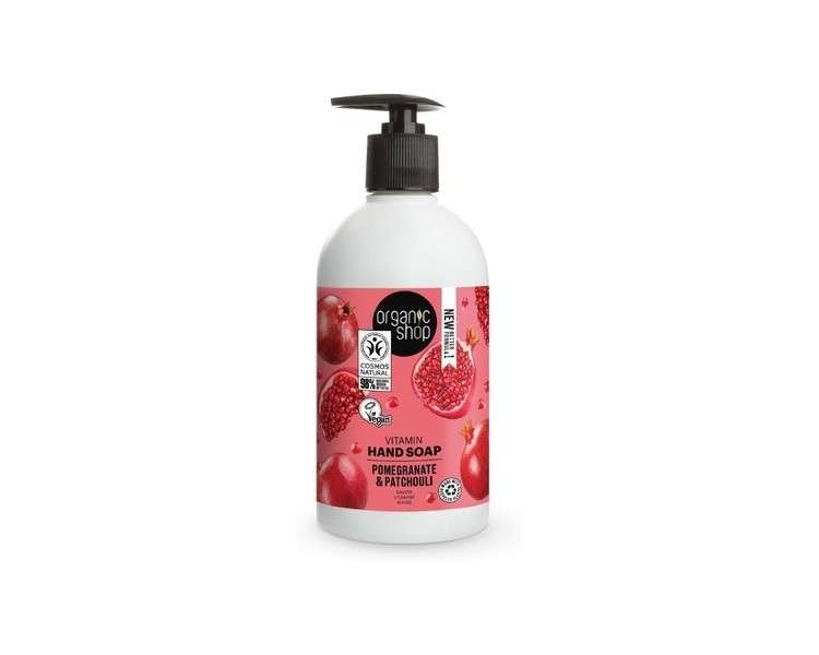 Organic Shop Pomegranate & Patchouli Vitamin Hand Soap 500ml