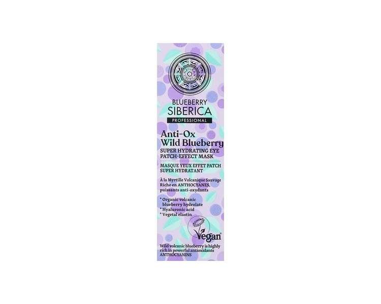 Natura Siberica Anti-OX Wild Blueberry Super Hydrating Eye Patch-Effect Mask