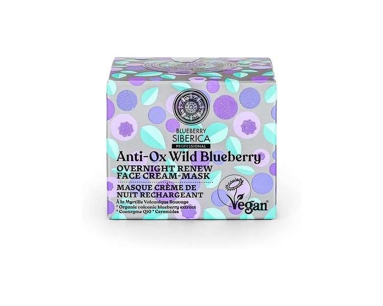 Natura Siberica Anti-OX Wild Blueberry Overnight Renewing Face Cream-Mask