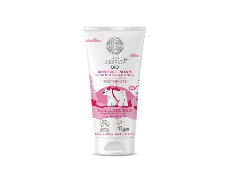 Natura Siberica Little Siberica Organic Certified Toothpaste for Kids Arctic Raspberry 60ml