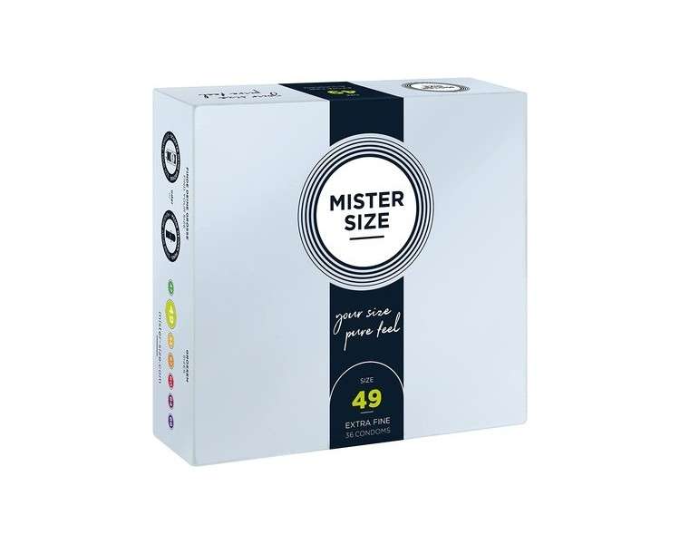 Mister Size Ultra-Sensitive Condoms for Men Extra Thin Extra Fine Extra Lube Made from 100% Natural Rubber Latex in Your Size XS - S Real Feel