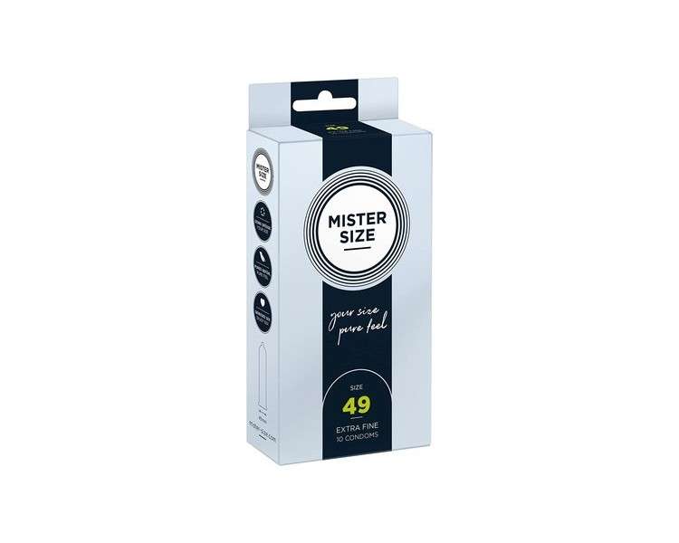 MISTER SIZE Condoms Ultra Thin 49mm 10 Pack