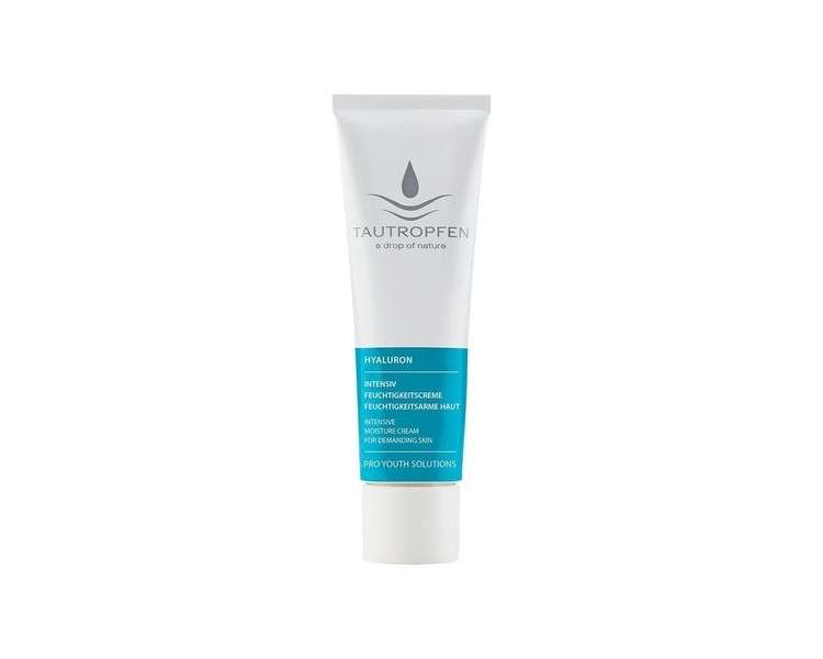 TAUTROPFEN Naturkosmetik Hyaluron Intensive Moisturizing Cream for Normal to Moisture-Deficient Skin 30ml