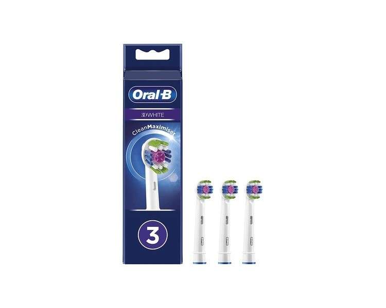 Oral-B Clean Maximiser Electric Toothbrush Heads 3D White Whitening Action 3 Count