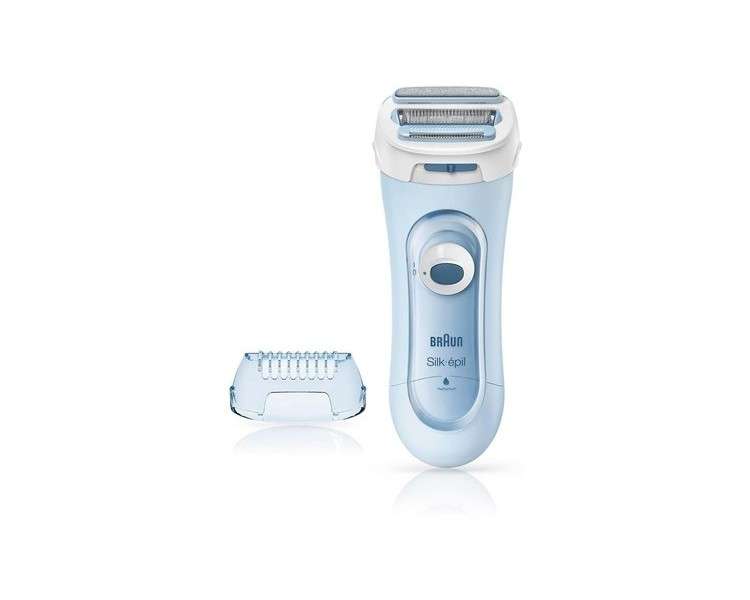 Braun Silk-épil 5 Lady Shaver 3-in-1 Electric Shaver Trimmer and Exfoliation System Wet & Dry Blue