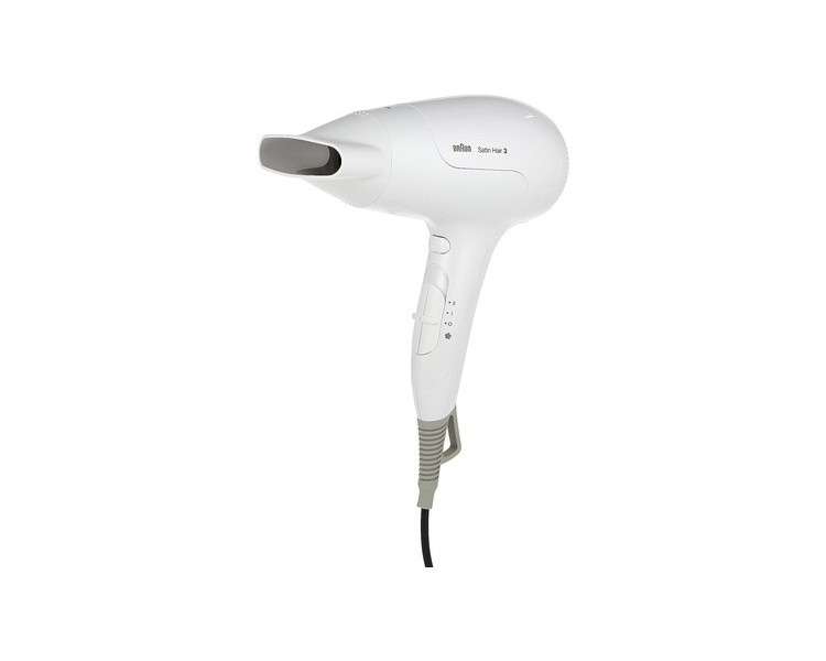 Braun Satin Hair 3 Power Perfection Hair Dryer with IonTec and Diffuser HD385 White