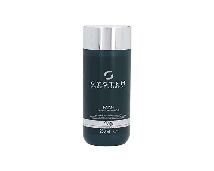 System Professional Man Triple Shampoo M1, 250ml