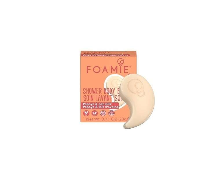 Foamie Solid Soap with Papaya and Oat Milk Travel Size 20g