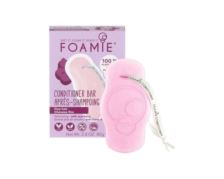 FOAMIE Volumising ACAI Conditioner Bar for Fine Hair - PH Balanced, Soap-Free, No Sulphates or Parabens - Floral - Made in the UK