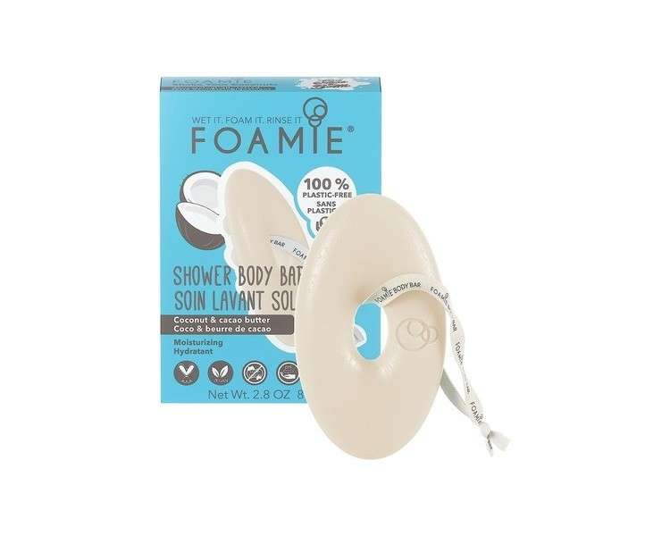 FOAMIE Shower Body Bar Coconut & Cacao Butter 100% Vegan and Cruelty Free