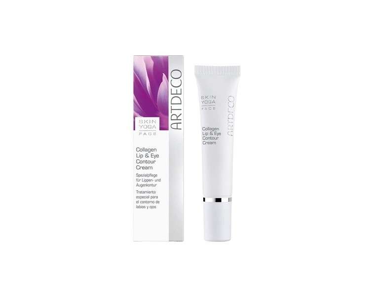 Artdeco Collagen Lip & Eye Contour Cream Moisturizing Intensive Care for Eye and Lip Area with Hyaluronic Acid & Collagen 15ml