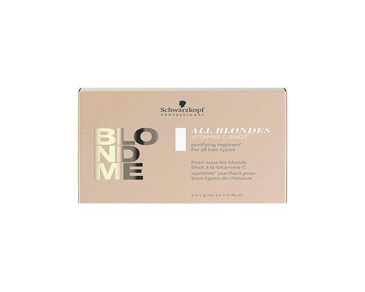 Schwarzkopf Blondme Keratin Restore All Blondes Shot Detox 5x5g - Pack of 5