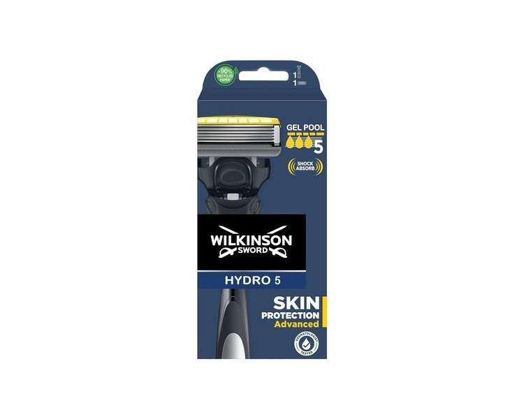Wilkinson Sword Hydro 5 Skin Protection For Men Advanced Razor Handle + 1 Blade Refill