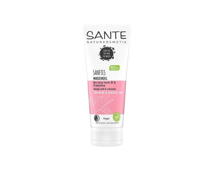 Sante Naturkosmetik Gentle Wash Gel Organic Inca Inchi Oil & Probiotics, Gently