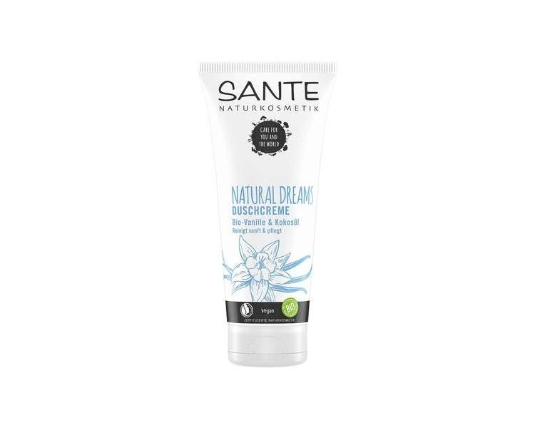 SANTE Naturkosmetik Natural Dreams Shower Cream Organic Vanilla & Coconut Oil 200ml