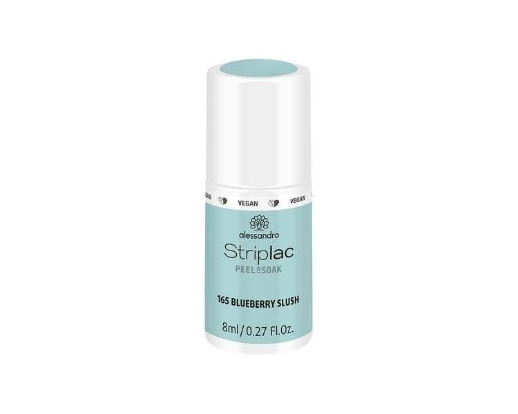 Alessandro Striplac Peel or Soak Vegan Blueberry Slush LED Nail Polish 8ml Pastel Blue