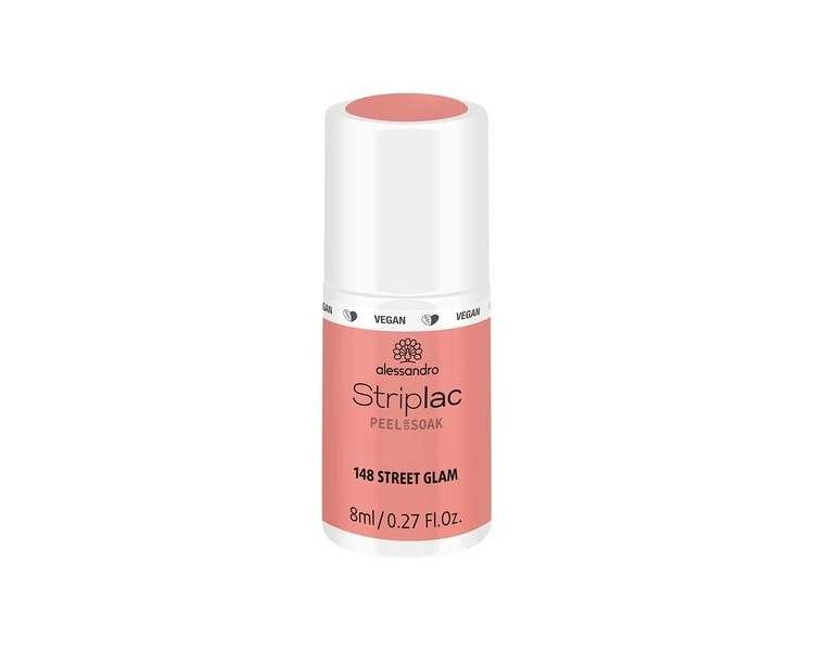 Alessandro Striplac Peel Or Soak Street Glam - Led Nail Polish In Rose - For