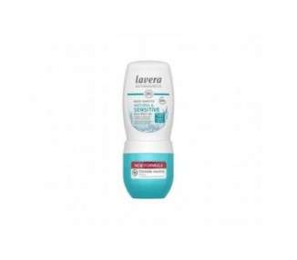 Lavera Basis Sensitive Natural & Sensitive Deodorant Roll-on with Organic Aloe Vera 48h Protection for Sensitive Skin 50ml
