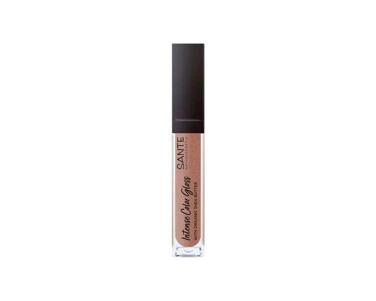 Sante Naturkosmetik Intense Color Gloss Natural Lip Gloss with Shiny Finish 5.3ml - Shade 01 Glistening Nude