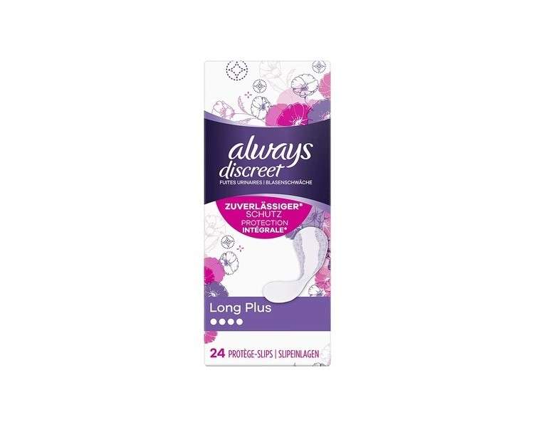 Always Discreet Long Plus Incontinence Pads 24 - for Bladder Weakness