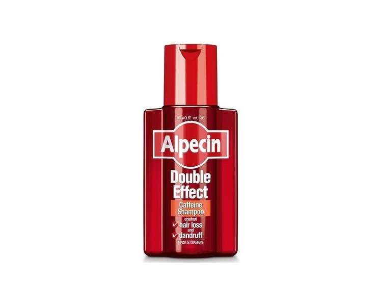 Alpecin Double Effect Shampoo 200ml Anti Dandruff and Natural Hair Growth Energizer for Strong Hair