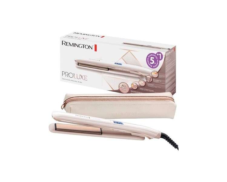 Remington PROluxe Hair Straightener with OPTIheat Technology and Ultimate-Glide Ceramic Coating LCD Display 150-230°C - Single