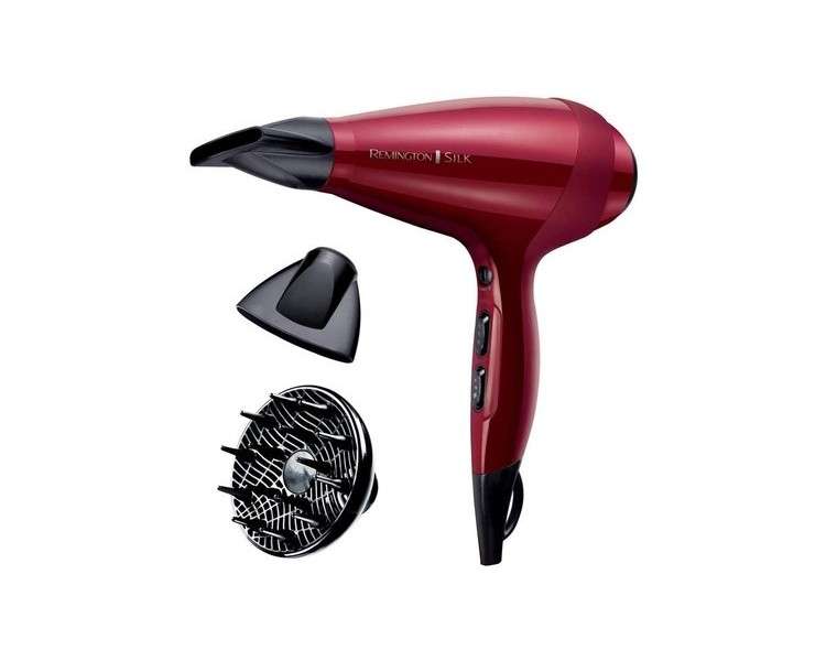 Remington Pro Ionic Silk Hair Dryer 2400W with 3 Styling Attachments - AC9096 Single