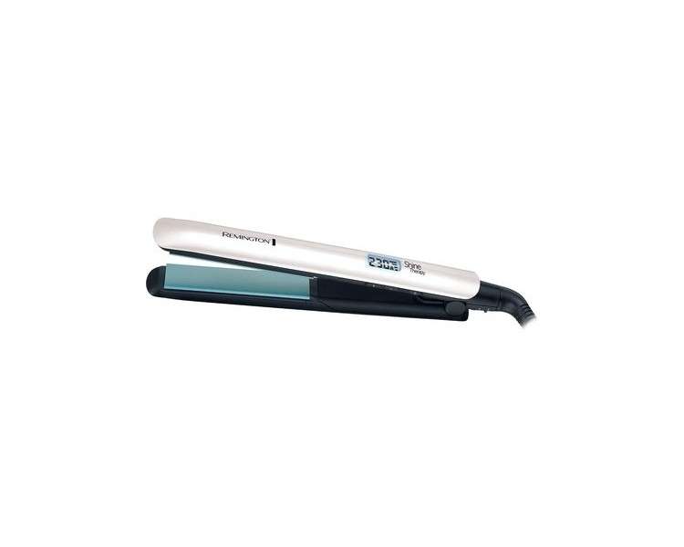 Remington Shine Therapy Hair Straightener S8500 with High-Quality Ceramic Coating Enriched with Micro-Particles for More Shine - Moroccan Argan Oil and Vitamin E - LCD Display, 150-230°C