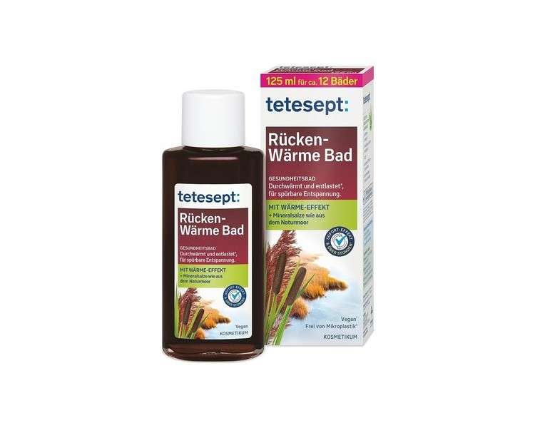 Tetesept Back Heat Bath Health Bath with Heat Effect and Mineral Salts 125ml