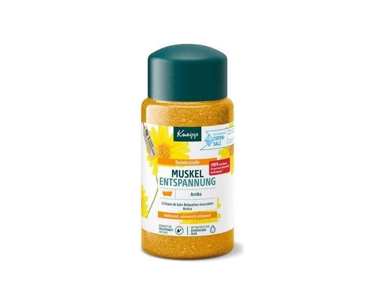 Kneipp Muscle Relaxation Bath Crystals with Pure Deep Salt from Saline Luisenhall and Extracts of Arnica and Essential Oils from Cabreuva, Rosemary, and Pine - 600g Vorratspackung