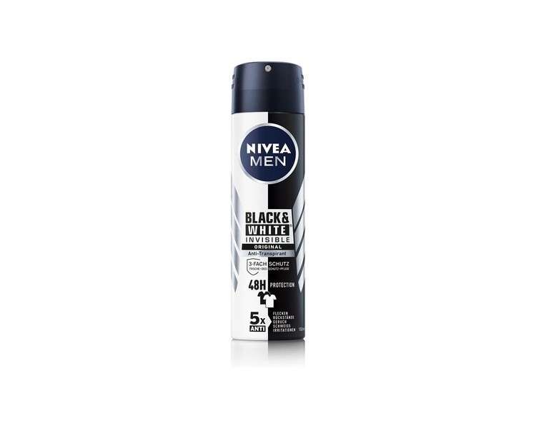 Nivea Men Deo Spray Black & White Invisible Original 150 ml