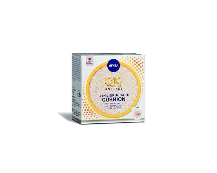 Q10 Plus Anti Age 3 in 1 Skin Care Cushion 01 Light Medium 15g