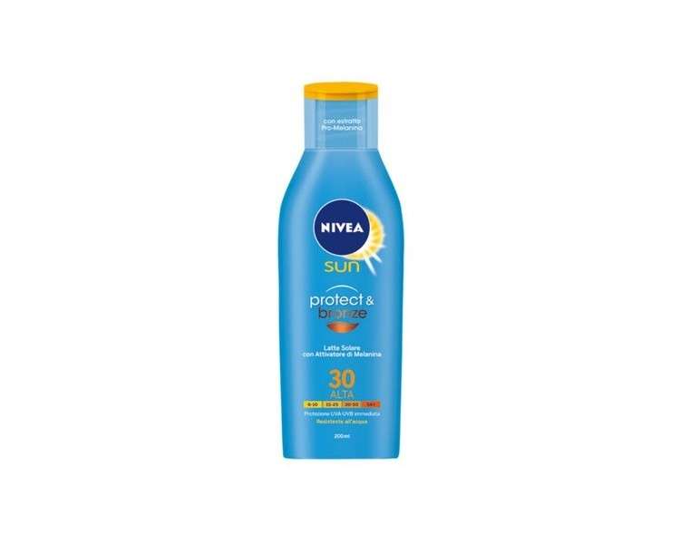 Nivea Sun Milk Solar Protect Bronze Moisturizing Protection SPF30 High 200ml