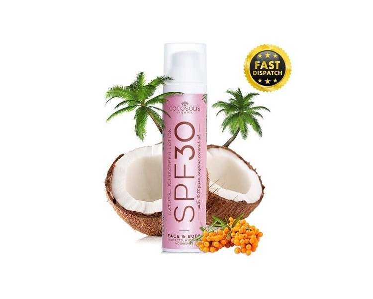 Cocosolis Natural Sunscreen Face & Body Lotion SPF30 100ml