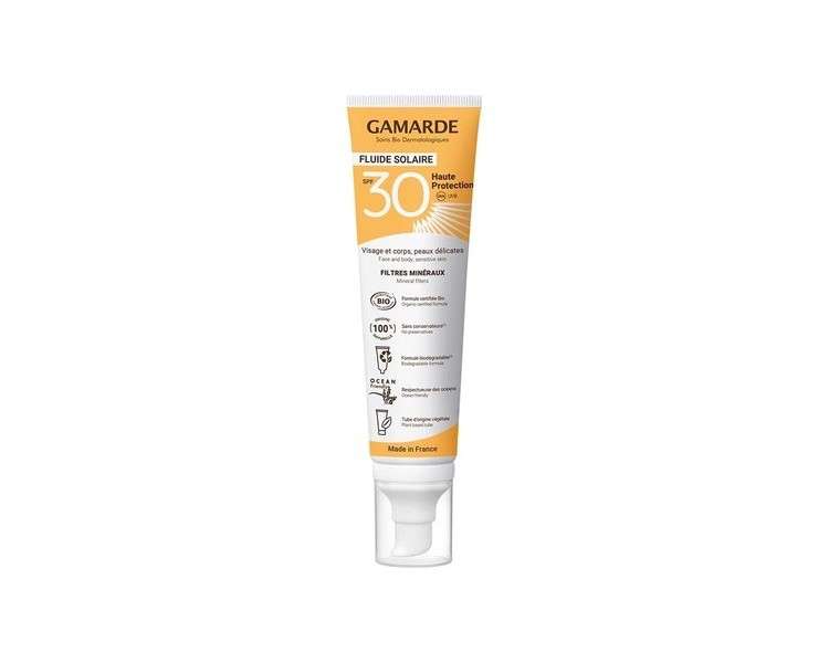 Gamarde Sun Care Fluid High Protection SPF30 Organic 100ml