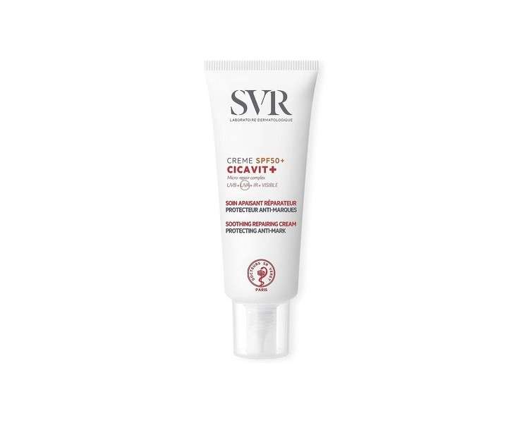 SVR CICAVIT+ SPF50+ Ultra-Soothing Repairing Anti-Mark Face and Body Cream 40ml