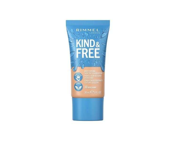 Rimmel London Kind & Free Moisturising Skin Tint Foundation Rose Ivory 30ml