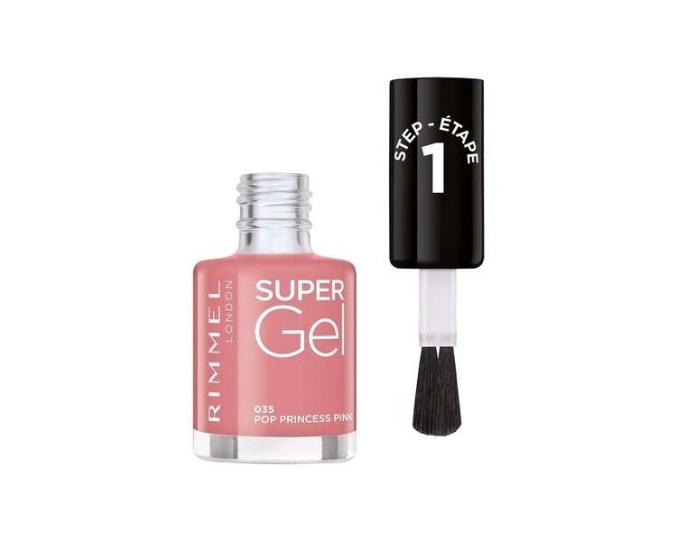 Rimmel Super Gel Nail Polish 035 Pop Princess Pink 12ml