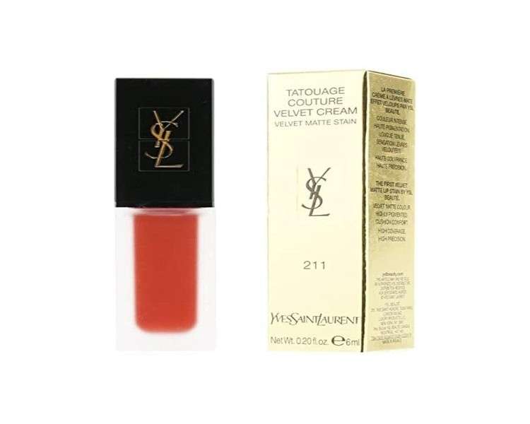 Yves Saint Laurent Tattoo Couture Velvet Cream Lipstick No.211 Chili Incitement