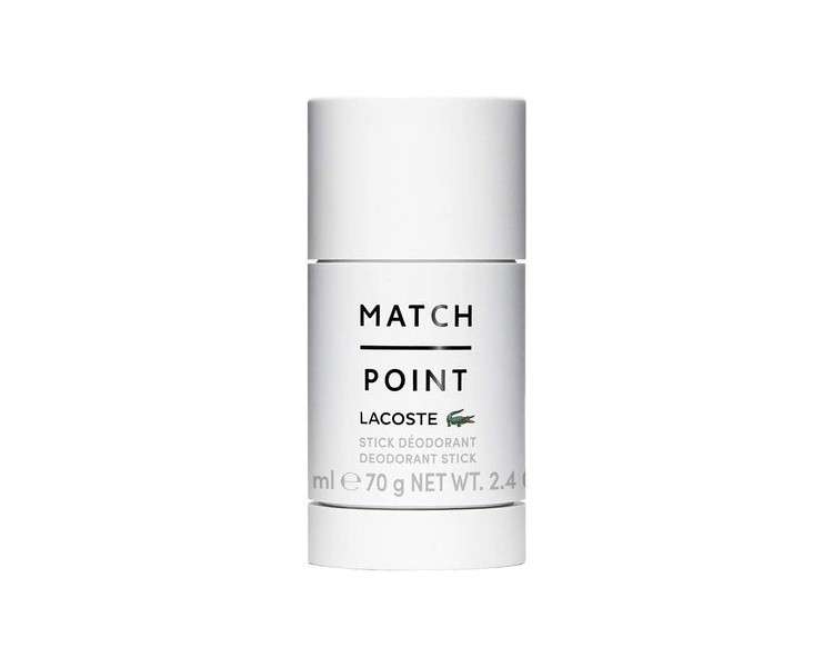 New Lacoste Match Point Deodorant Stick 75ml for Men