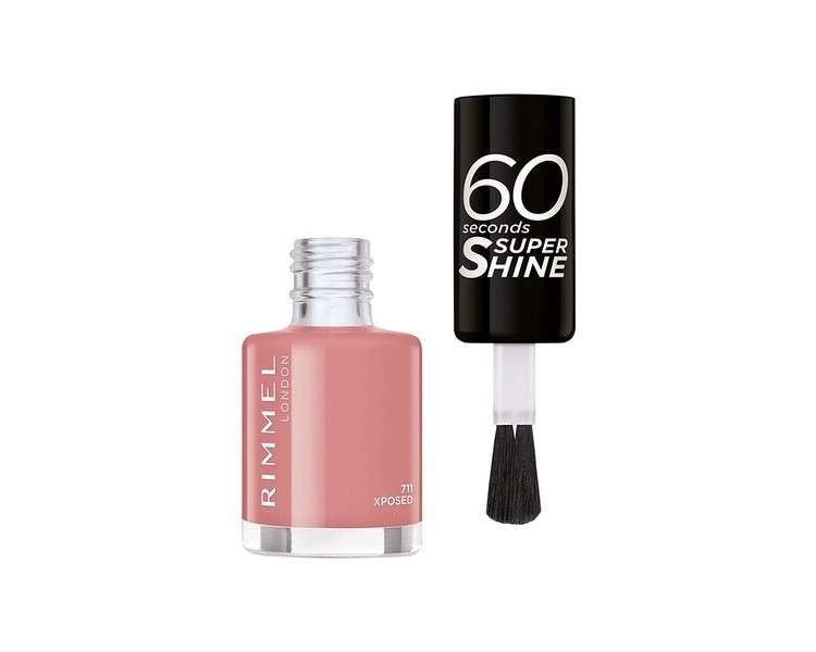 Rimmel 60 Seconds Super Shine Colour Block Nail Polish Ultra Shine and Long Lasting Quick Drying X Posed