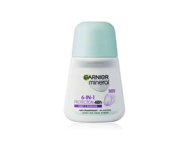 Garnier Mineral Deodorant Bluming Fresh 6in1 Protection 48h Skin + Clothes 50ml