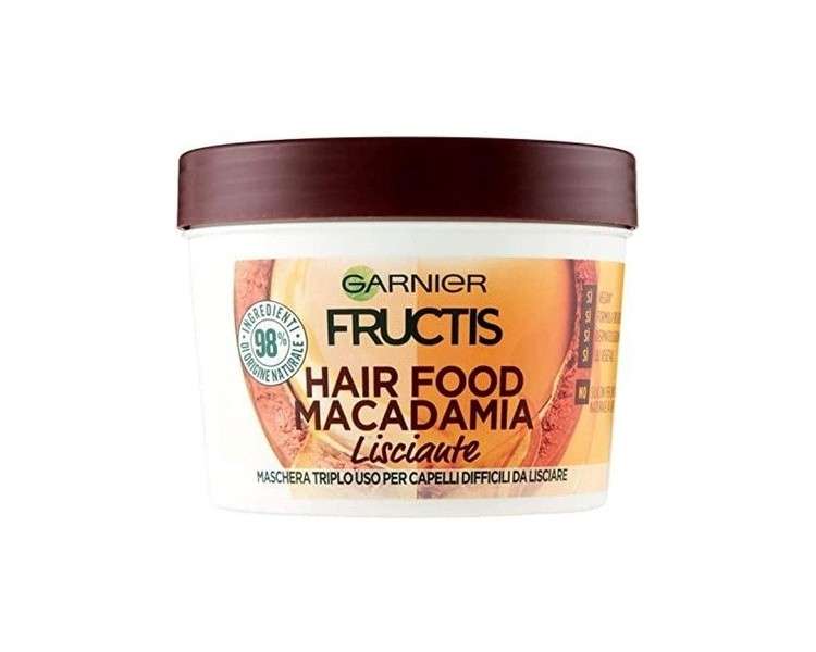 Garnier Fructis Hair Food Macadamia Smoothing Regulating Hair Mask 3 In 1 390mL