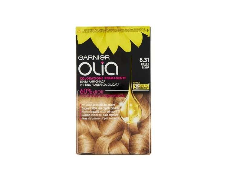 Garnier Olia Permanent Hair Coloring 8.31 Sandy Light Blonde